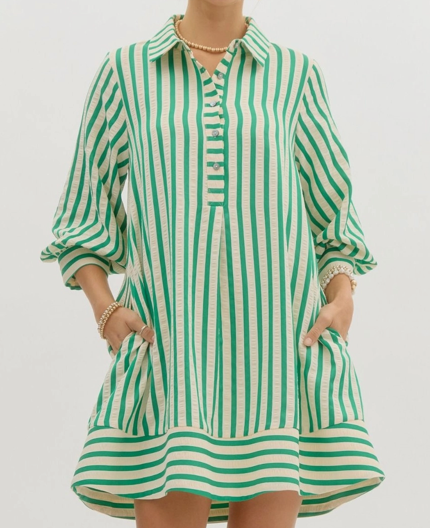 Style USA Striped Seersucker Dress