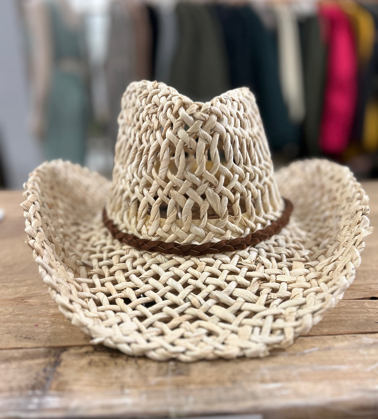 Joi Open Weave Cowboy Hat