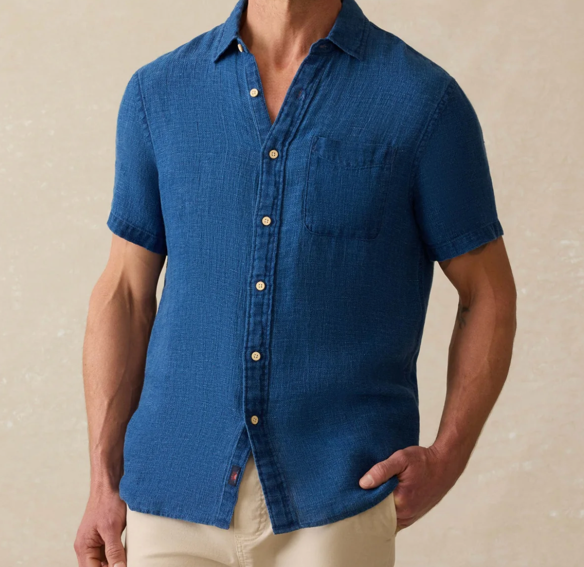 Faherty SS Palma Linen Shirt