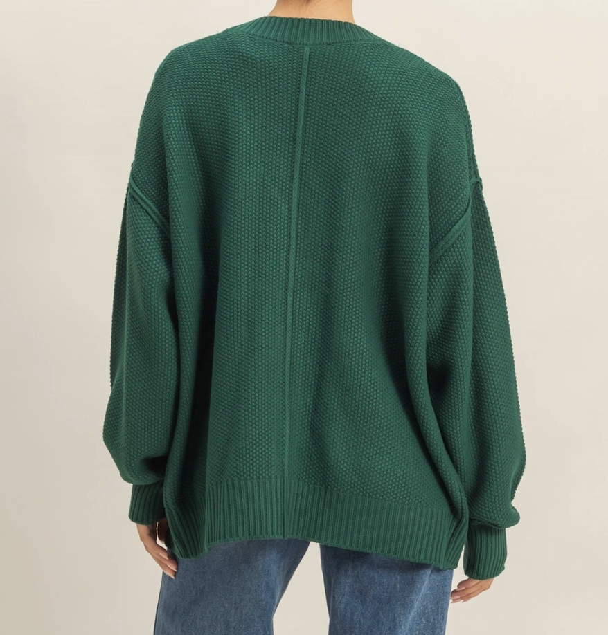Hyfve Waffle knit oversized Cardigan