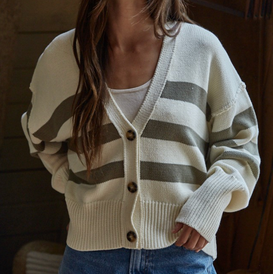 By Together Striped Cardigan