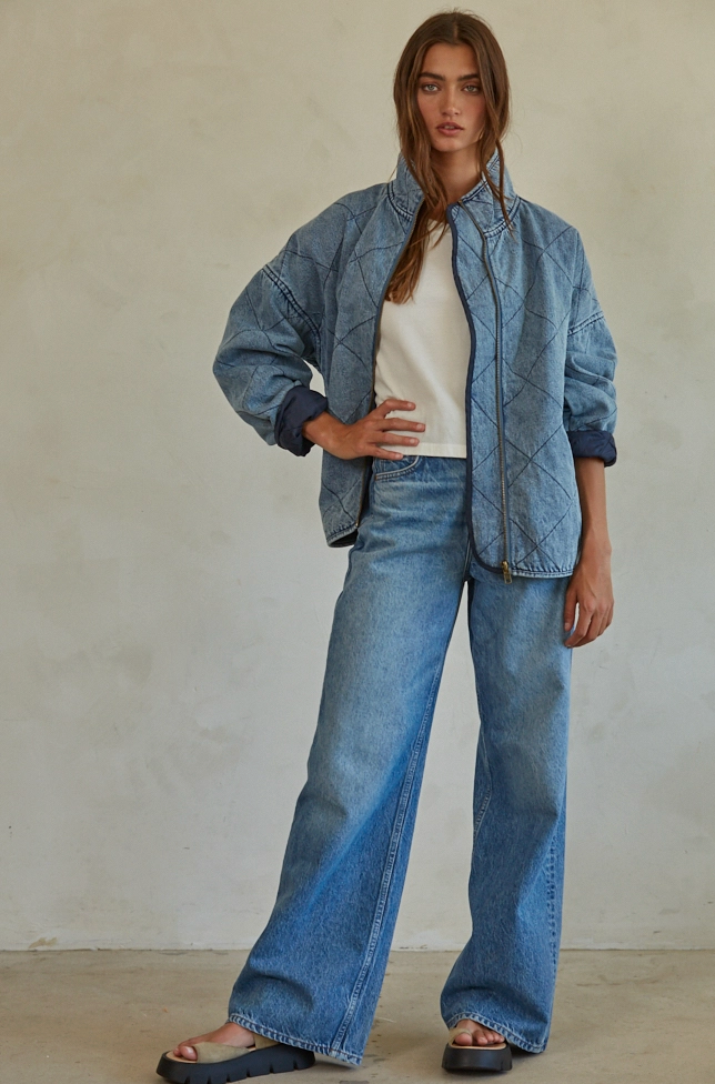 By Together Woven Denim Cotton Jacket