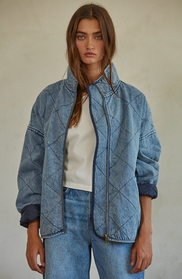 By Together Woven Denim Cotton Jacket