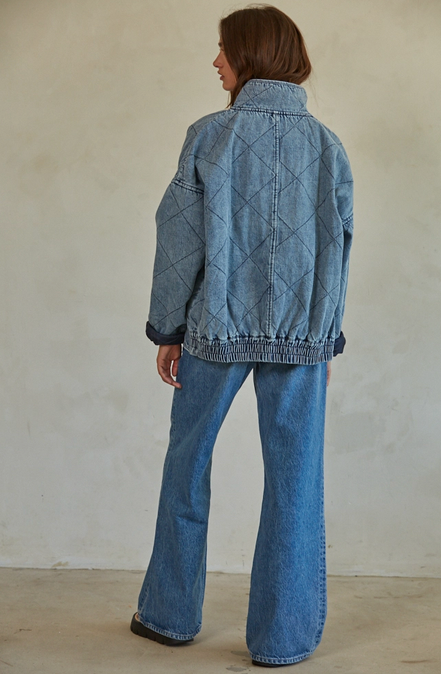 By Together Woven Denim Cotton Jacket