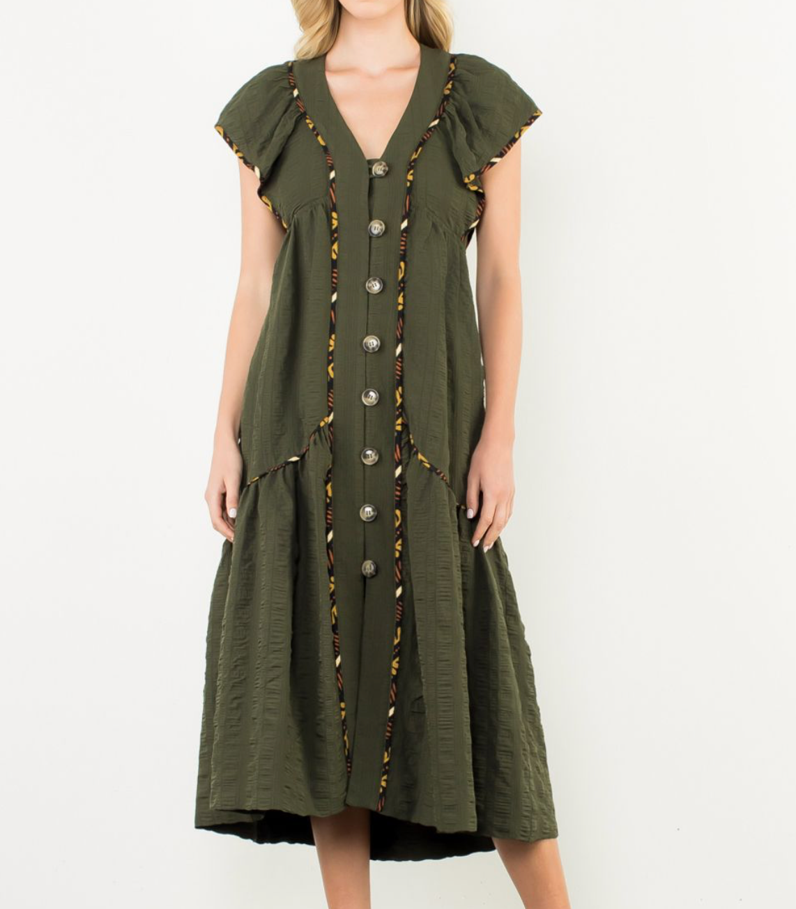 THML Flutter Sleeve Dress