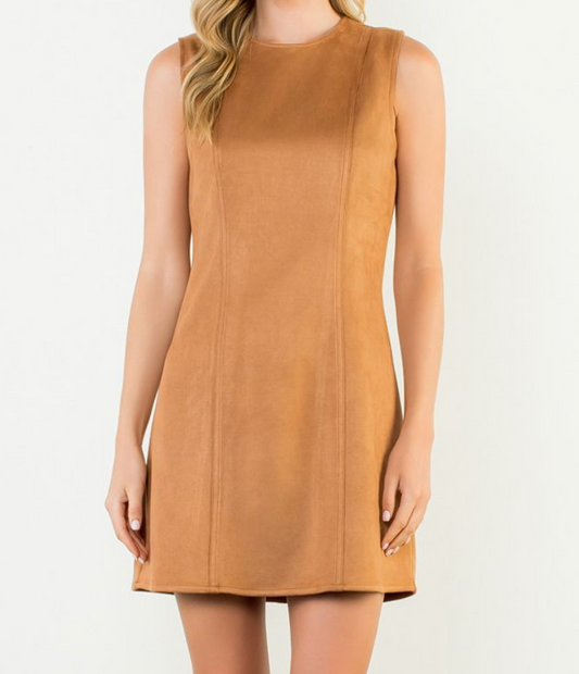 THML Sleeveless Suede Dress