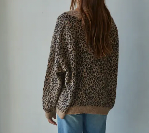 Leopard Vneck Cardigan
