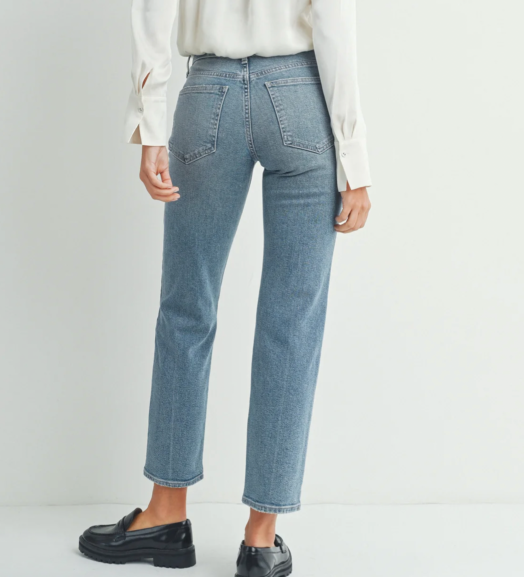 Just Black Denim Midrise Clean Straight Jean