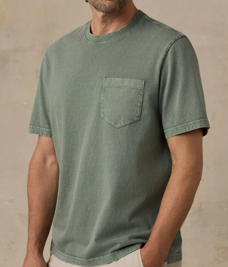 Faherty Short Sleeve Recycled Cotton Tee
