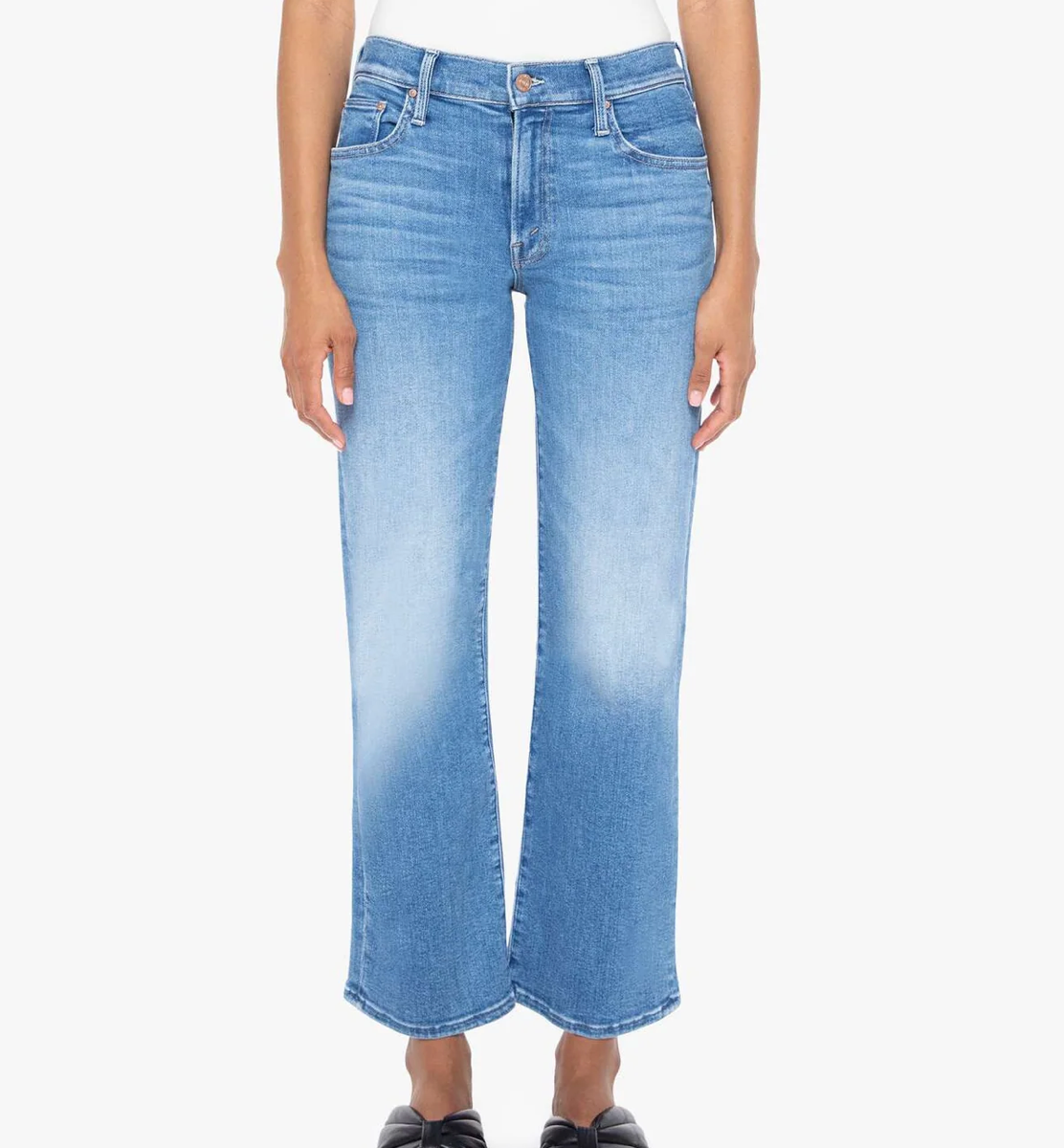 Mother Midrise Rambler Zip Ankle Jean
