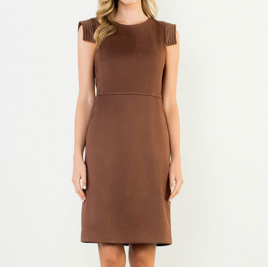 Sleeveless Suede Dress