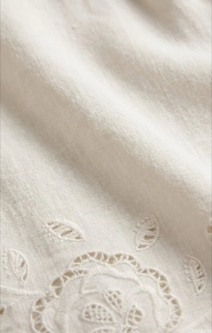 Zsupply Daya Embroidered Linen Top