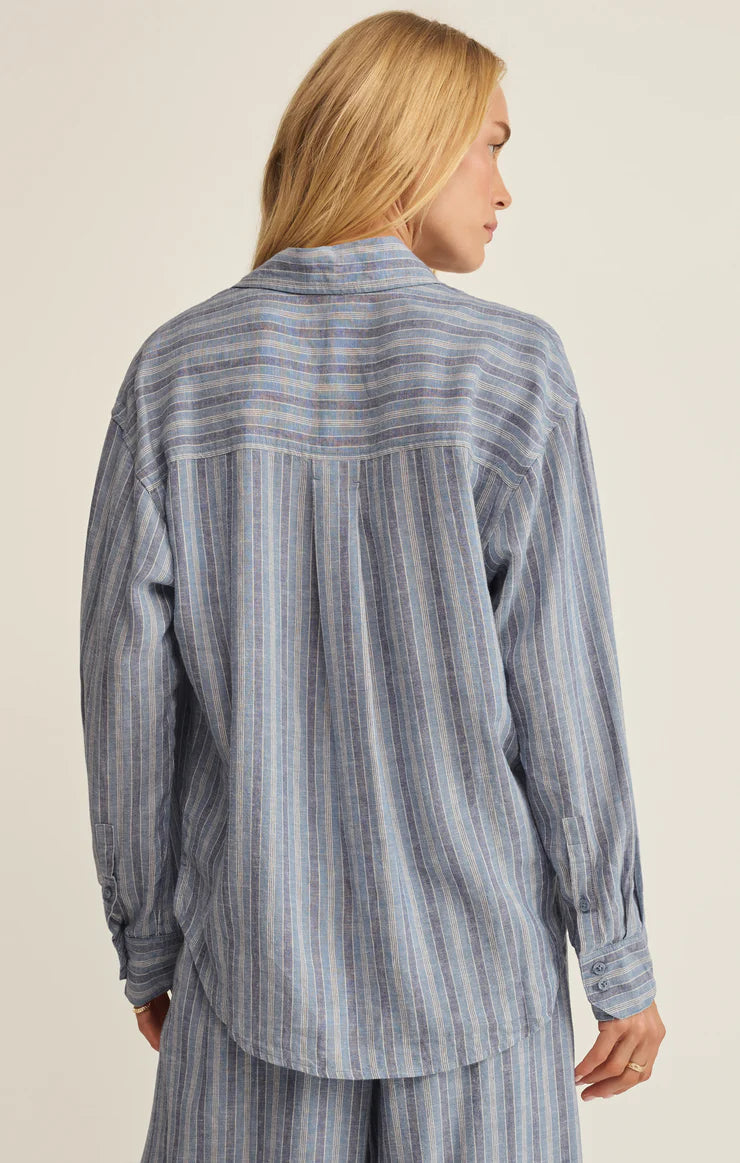 Zsupply Perfect Striped Button Up Top