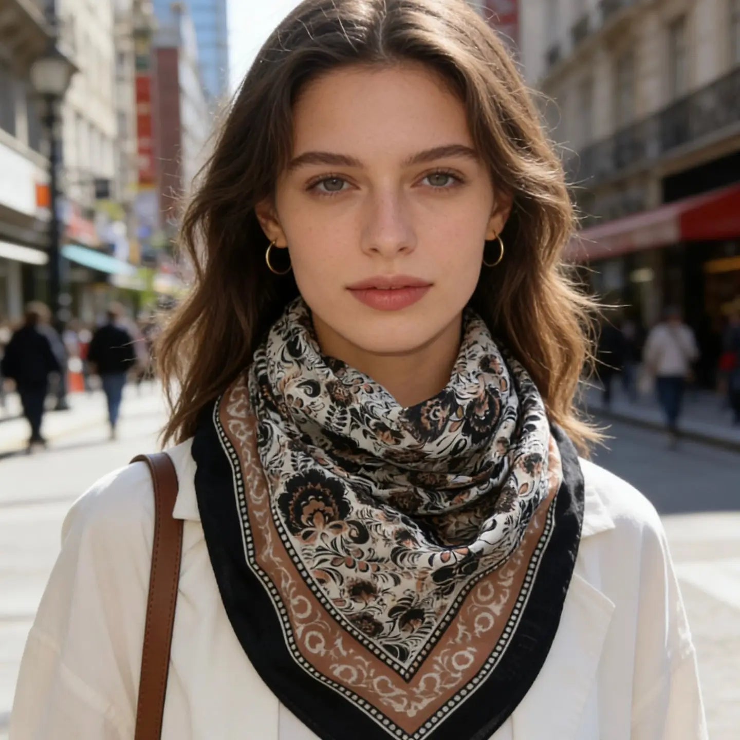 Lineta Floral Scarf