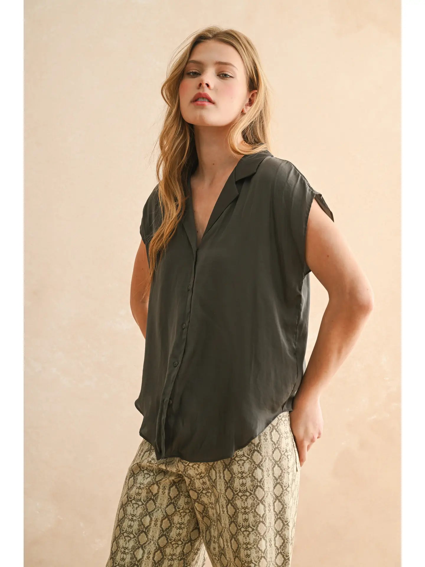 Miou Muse Button Down Blouse