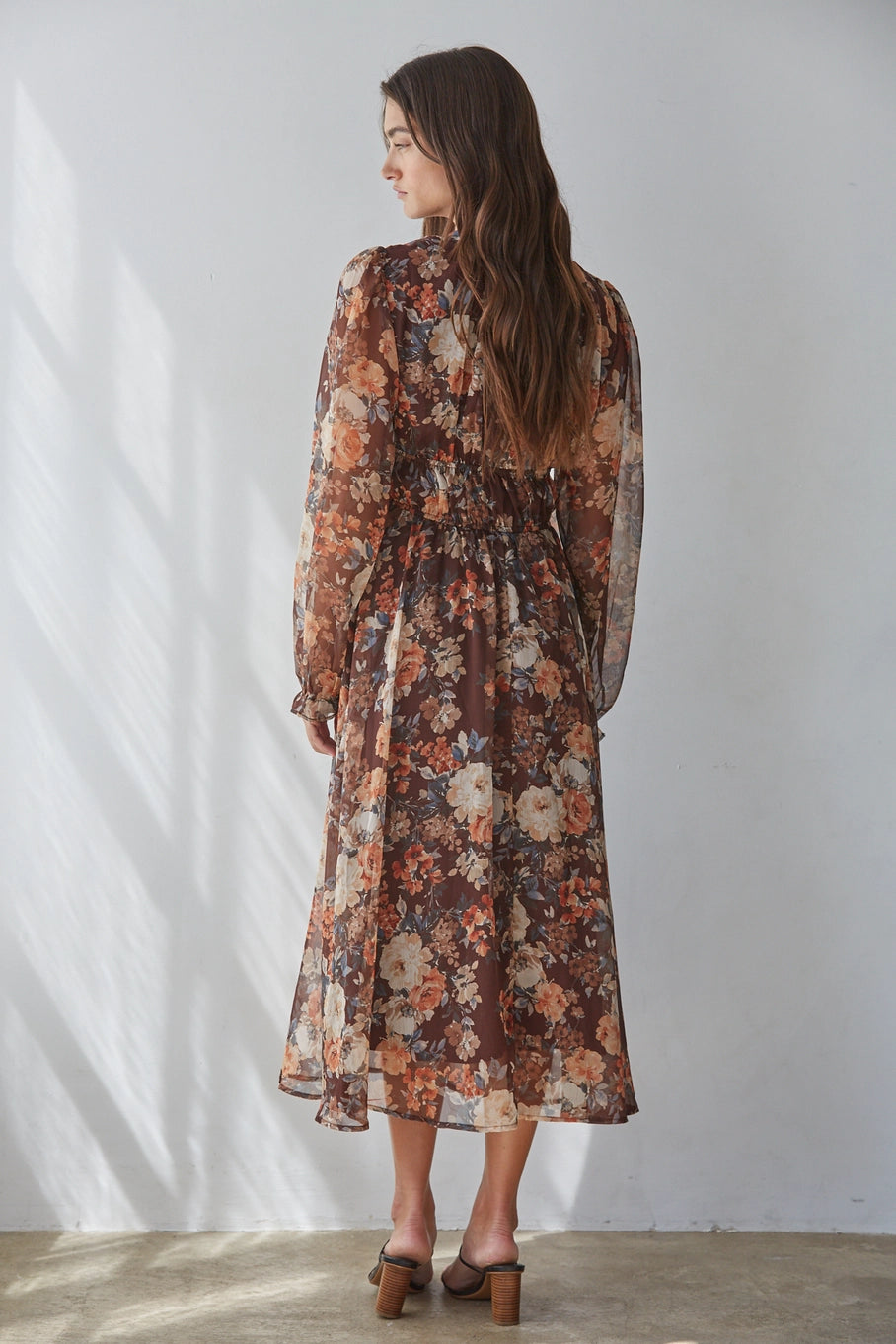 by Together Floral Mock Flare Midi Dress