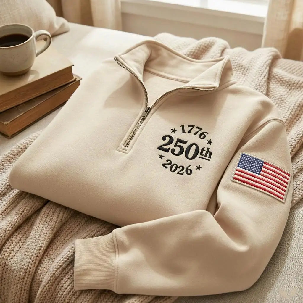 USA Quarter Zip 250th Anniversary Sweatshirt