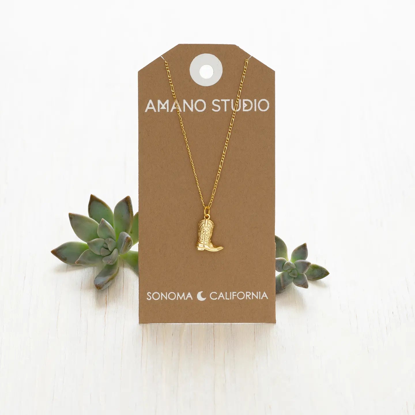 Amano Cowboy Boot Charm Necklace