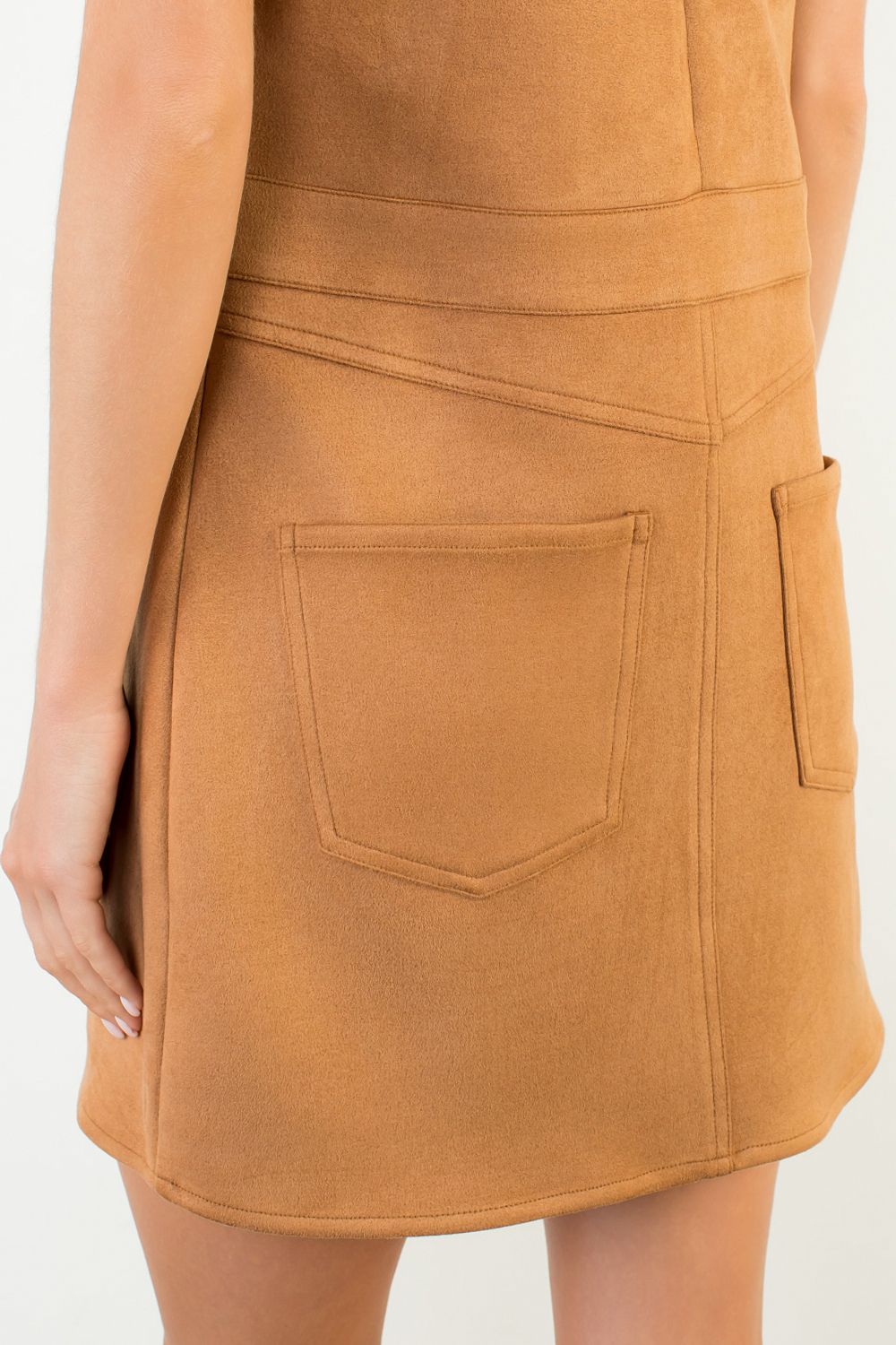THML Sleeveless Suede Dress