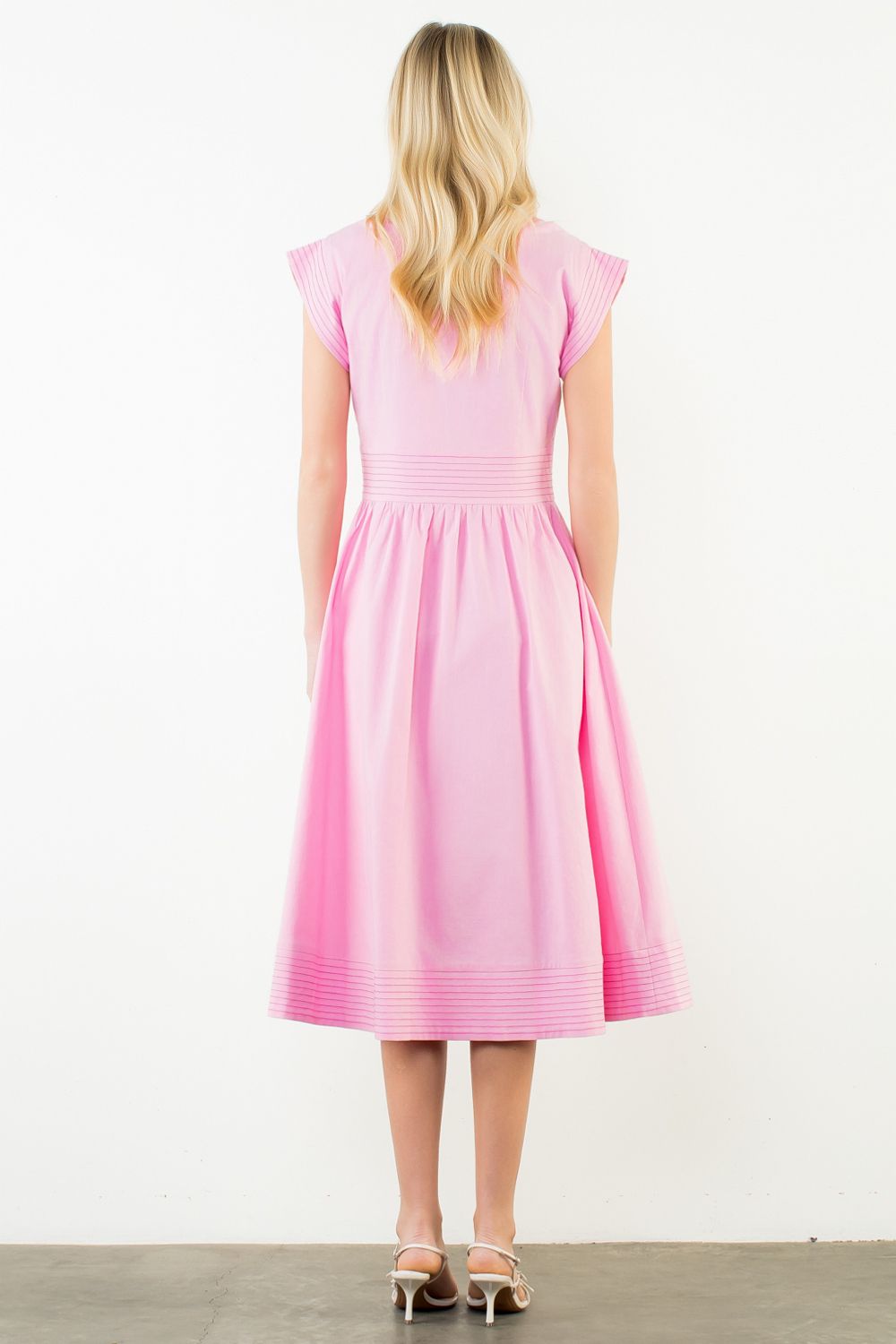 THML Short Sleeve Zip Up Dress
