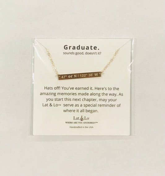 Graduate gift charm necklace