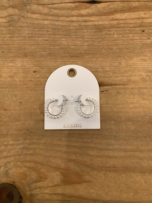 Blanche & Co. Pearl Hoop Earrings