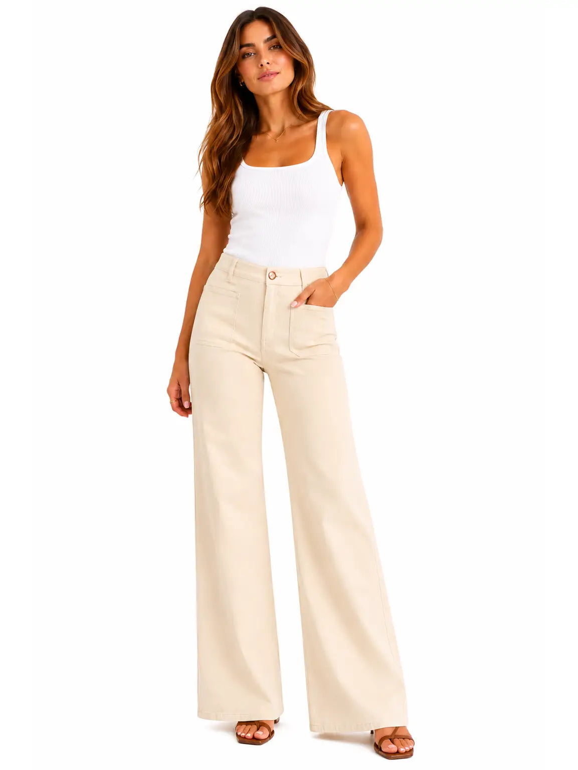 1822 Patch Pocket Wide Leg Denim