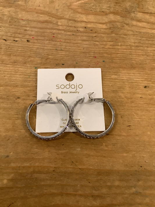 Sodajo Cubic Large Hoop Earrings