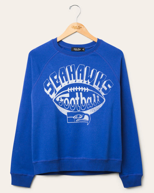 Junk Food Women's Seahawks Raglan Crew Fleece