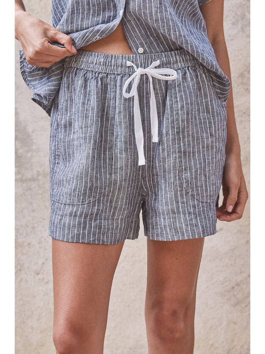 Linen Drawstring Relaxed Shorts