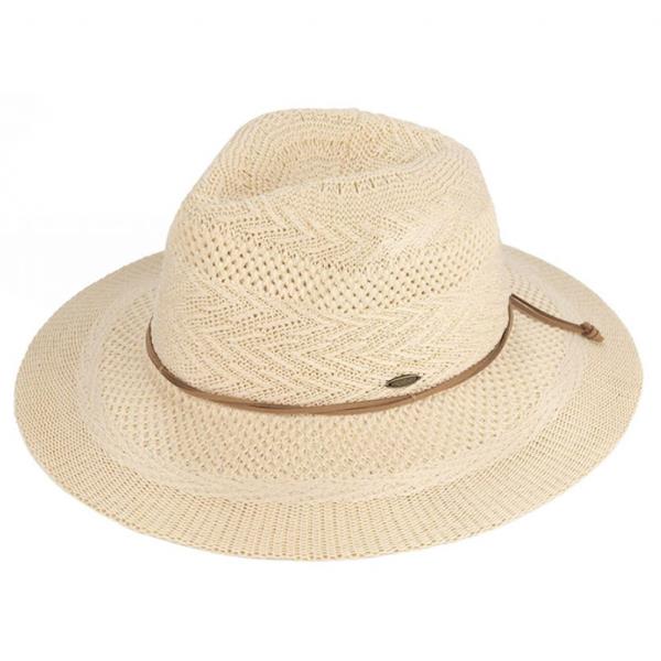 C.C. Panama Hat with String Band KP-015