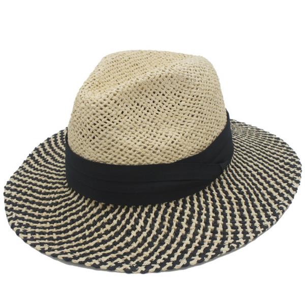 2 Tone Weave Fedora Hat IHT72061