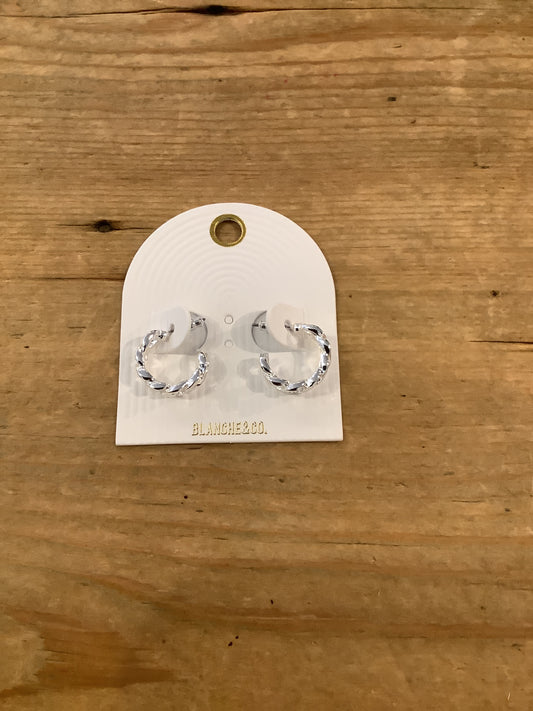 Blanche & Co. Small Braid Hoop Earrings