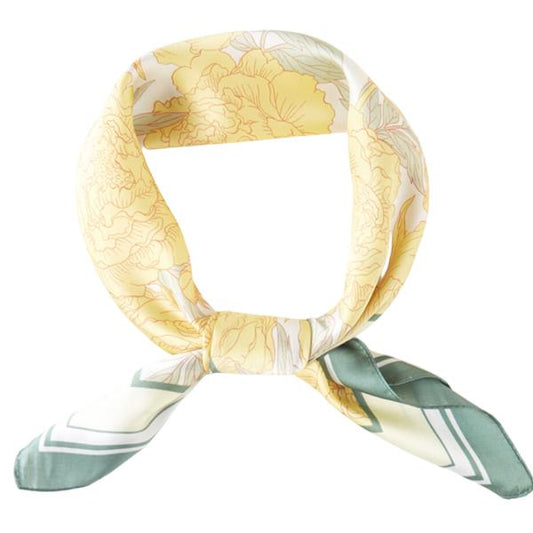Silky Flower Neck Scarf
