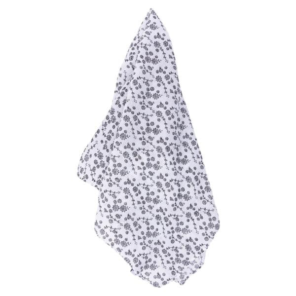 Square neck small print scarf