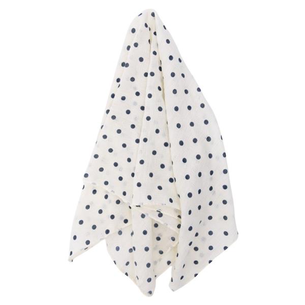 Square neck small print scarf
