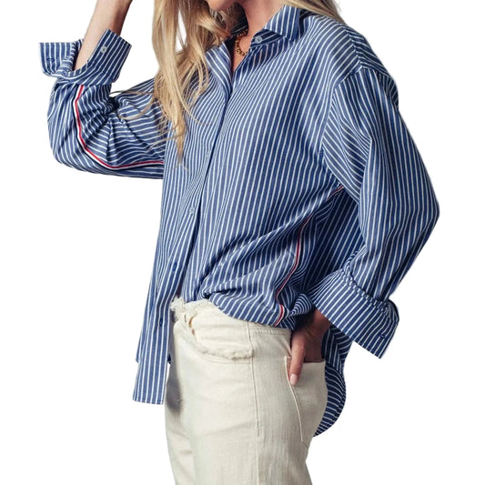 Twill Striped Button Down