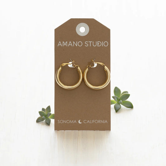 Amano Big Chunky Hoop Earrings