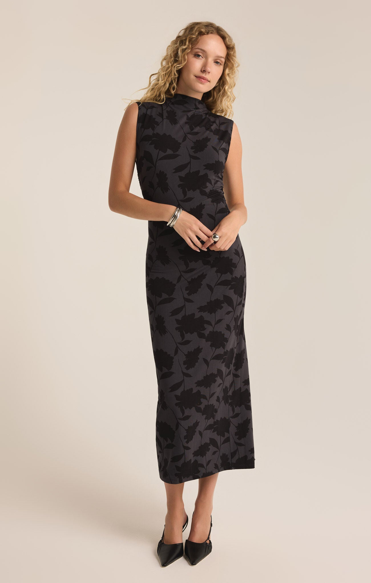 ZSupply Tatum Shadow Floral Midi Dress