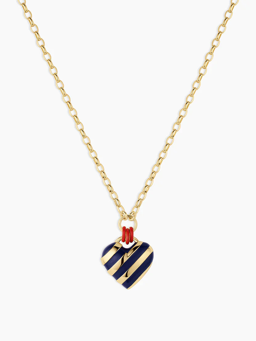 Gorjana Campbell Enamel Heart Pendant Necklace
