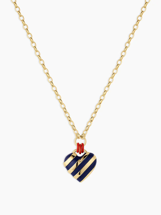 Gorjana Campbell Enamel Heart Pendant Necklace