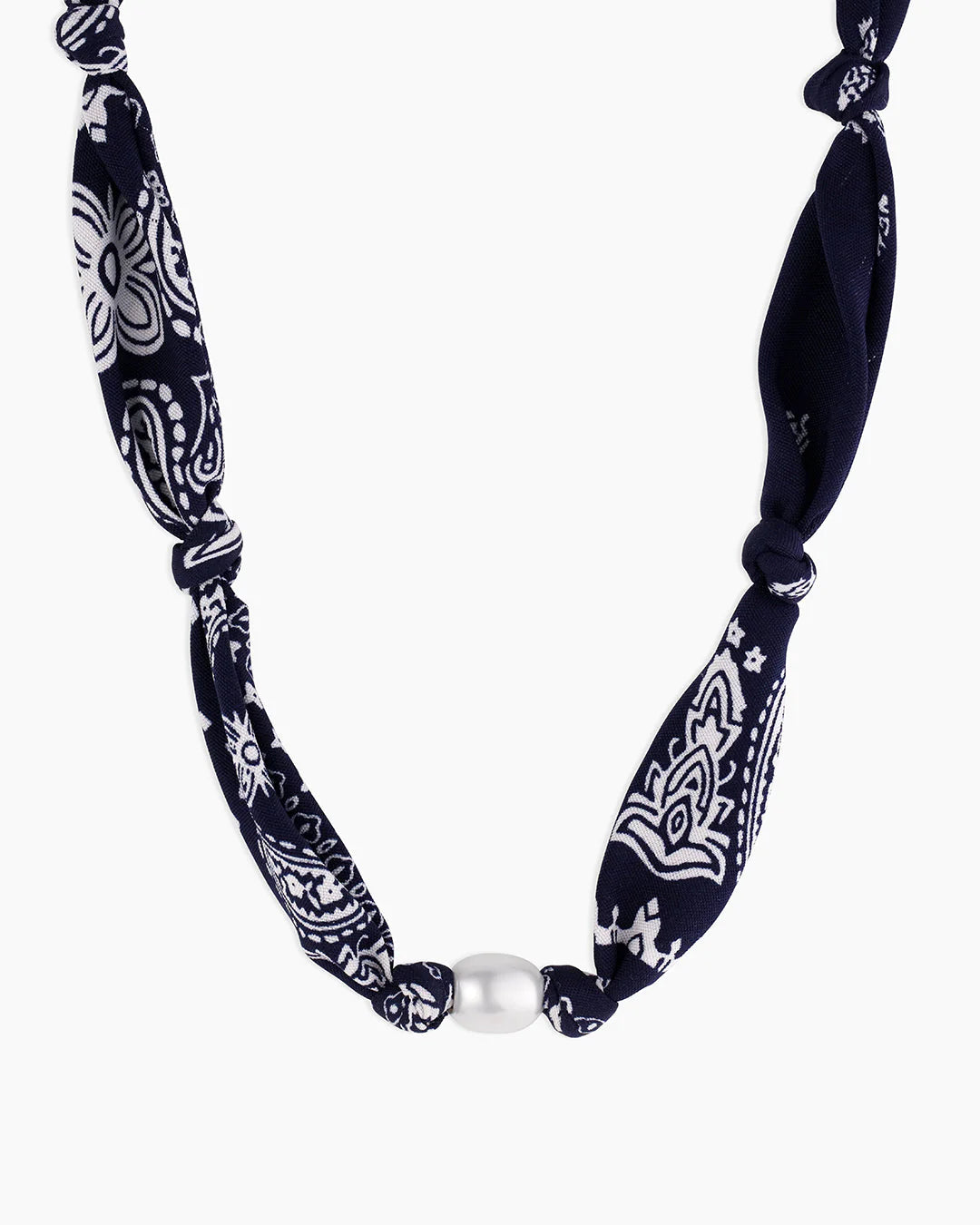 Gorjana Paisley Bandana Pearl Necklace