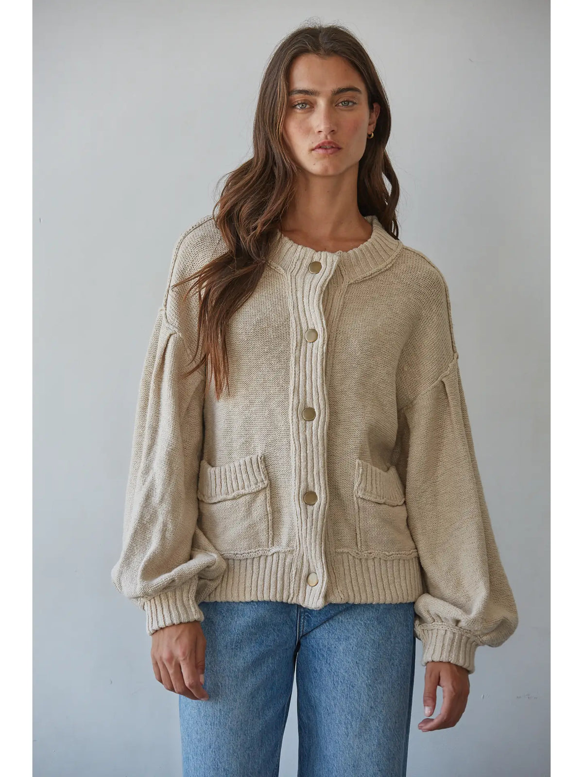 by Together Balloon Sleeve Cardigan