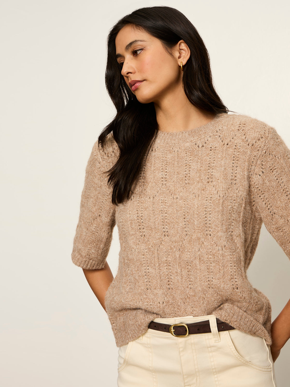 Sanctuary Pointelle Sweater Tee