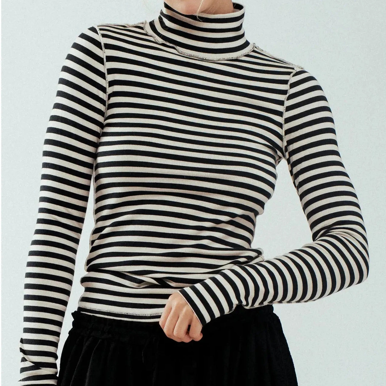 Classic Long Sleeve Turtleneck Top