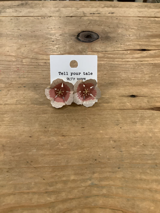 Tell Your Tale 3D Floral Earring