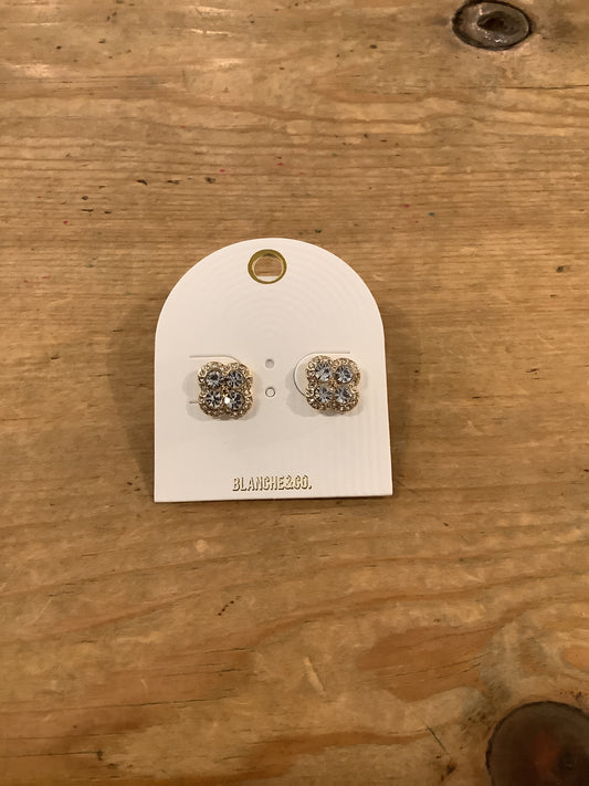 Blanche & Co. Floral Cubic Earring