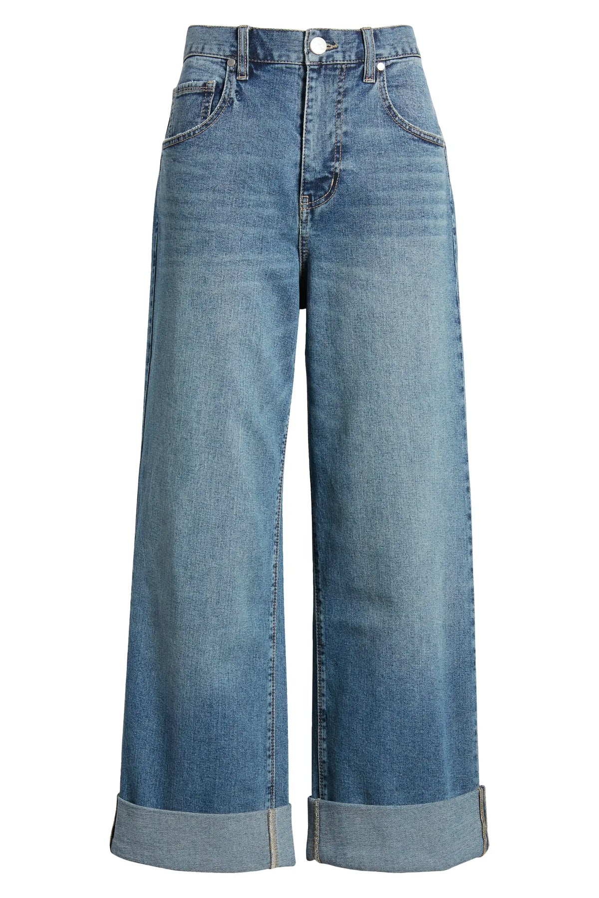 1822 High Waist Wide Cuff Leg Jean