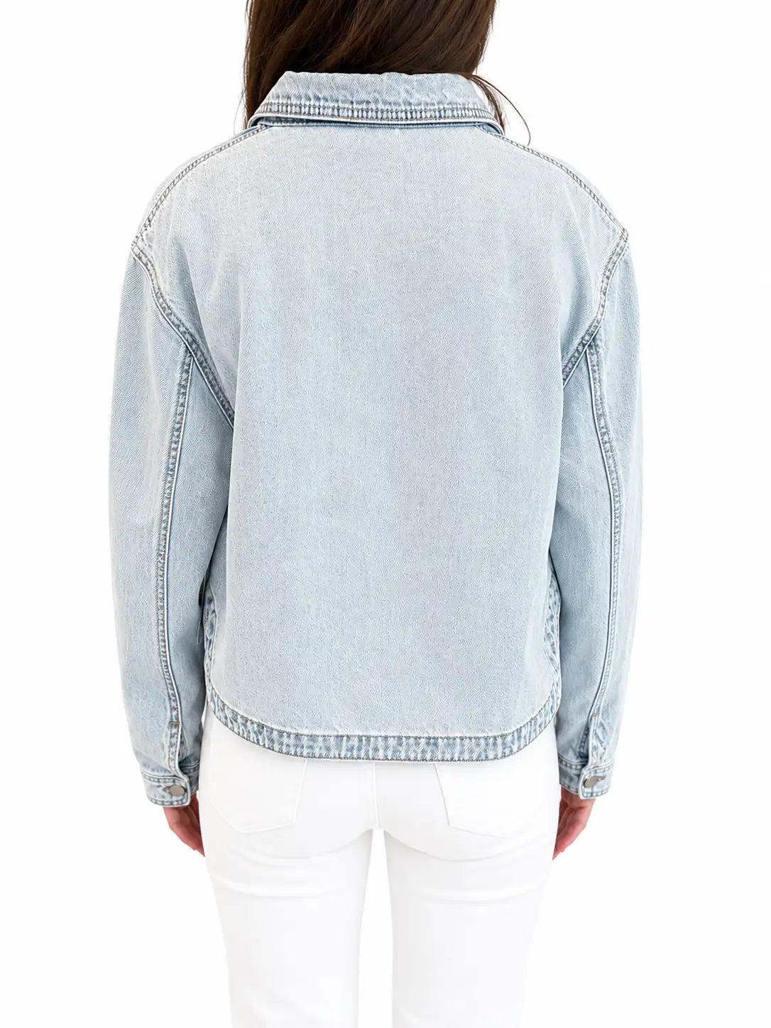 1822 Denim Lightweight Cropped Jean Jacket