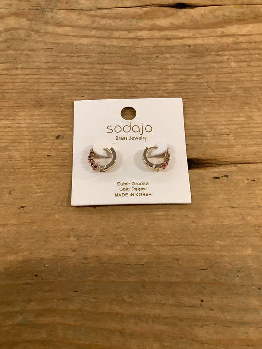 Sodajo Mini Jewel Hoop Earring